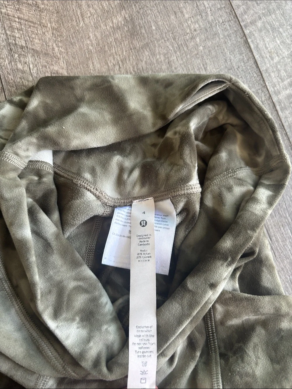 lululemon athletica Olive & Light Green Tie-Dye High-Rise Leggings